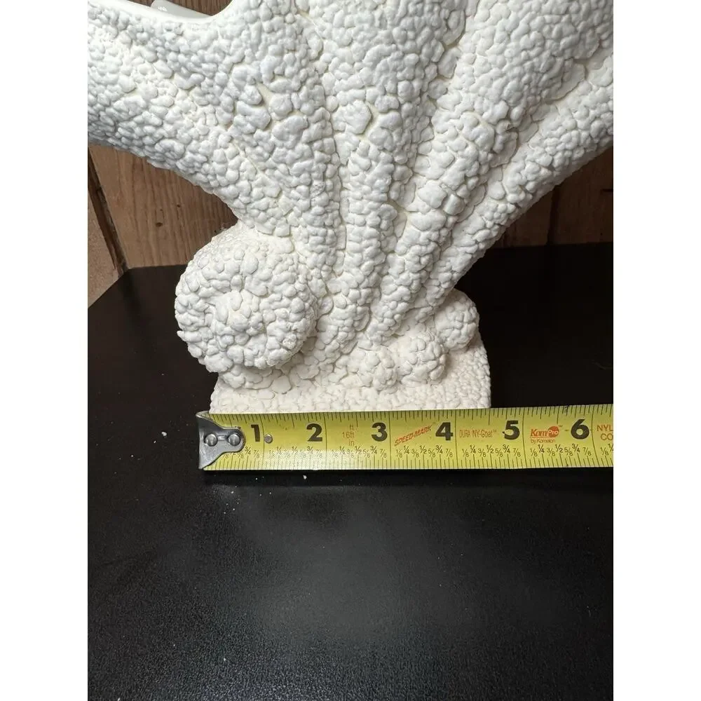 Vintage Royal Haeger Vase Nautical Shell Plantar Popcorn Texture Art Deco 1998